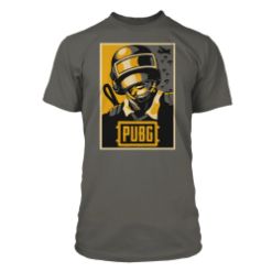 JINX T-SHIRT PUBG HOPE POSTER PREMIUM TEE-MEDIUM-CHARCOAL