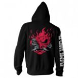 JINX CYBERPUNK 2077 BIGGEST FAN ZIP-UP HOODIE ČRN L