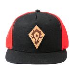 JINX WORLD OF WARCRAFT HORDE LEATHER EMBLEM SNAPBACK HAT