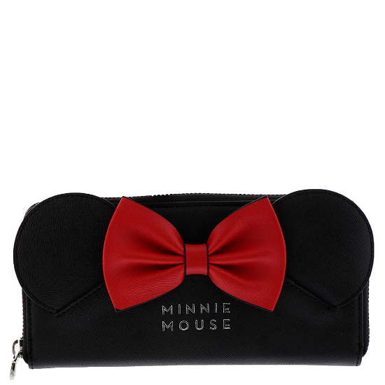 LOUNGEFLY DISNEY MINNIE BOW ZIP AROUND WALLET