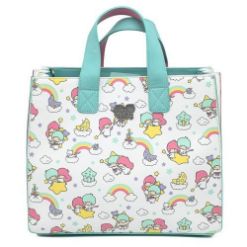 LOUNGEFLY SANRIO LITTLE TWIN STARS RAINBOW AOP CROSSBODY TORBICA