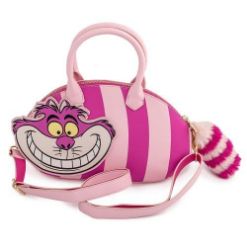 LOUNGEFLY DISNEY ALICE IN WONDERLAND CHESHIRE CAT APPLIQUE CROSS BODY TORBA