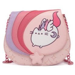 LOUNGEFLY PUSHEEN UNICORN OMBRE CHAIN STRAP CROSS BODY TORBA