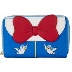 LOUNGEFLY DISNEY SNOW WHITE COSPLAY BOW ZIP AROUND DENARNICA