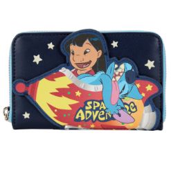 LOUNGEFLY DISNEY LILO AND STITCH SPACE ADVENTURE ZIP AROUND DENARNICA