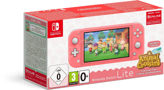 NINTENDO SWITCH KONZOLA LITE CORAL + ANIMAL CROSSING + NINTENDO ONLINE 3 mesečna brezplačna naročnina