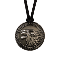 NOBLE COLLECTION - GAME OF THRONES - J - STARK SHIELD PENDANT / COSTUME