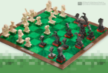 NOBLE COLLECTION – MINECRAFT – OVERWORLD HEROES VS. HOSTILE MOBS CHESS SET