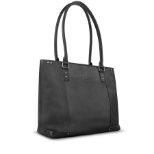 SOLO NY JAY LEATHER TOTE BLACK 15.6