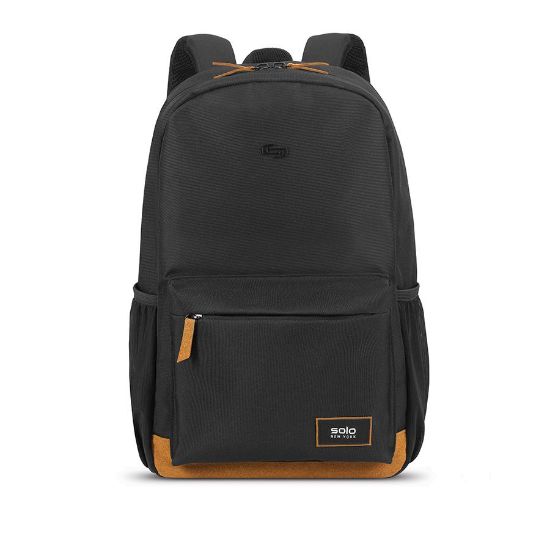 SOLO BEDFORD BACKPACK BLACK WITH TAN TRIM 15.6