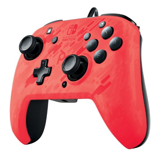 Kontroler PDP žični NINTENDO SWITCH FACEOFF DELUXE CONTROLLER + AUDIO PDP kamuflažno rdeč