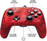 Kontroler PDP žični NINTENDO SWITCH FACEOFF DELUXE CONTROLLER + AUDIO PDP kamuflažno rdeč