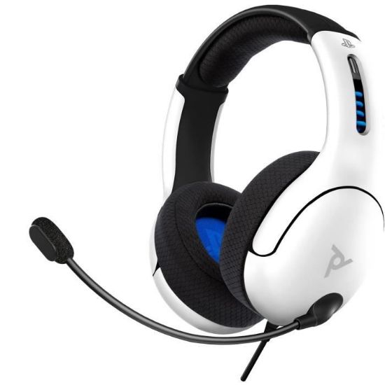 Slušalke PDP LVL50 Chat Stereo Headset za PS4/PS5 bele barve