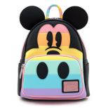 LOUNGEFLY LF DISNEY MICKEY MOUSE PASTEL RAINBOW MINI BACKPACK