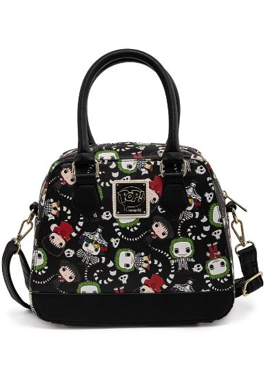 LOUNGEFLY BEETLEJUICE AOP CROSSBODY TORBA