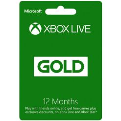 MICROSOFT XBOX LIVE GOLD CARD 12 MONTH WORLDWIDE