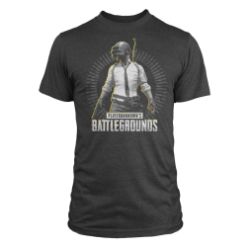 JINX T-SHIRT PUBG LEVEL 3 PREMIUM TEE-X-LARGE-CHARCOAL HEATHER