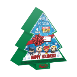 FUNKO POCKET POP: DC HOLIDAY - TREE HOLIDAY BOX 4-PACK