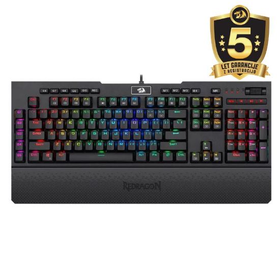 REDRAGON BRAHMA PRO K586 RGB GAMING MEHANSKA TIPKOVNICA, RDEČA STIKALA