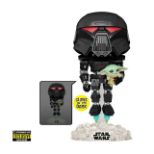 FUNKO POP STAR WARS: THE MANDALORIAN DARK TROOPER WITH GROGU