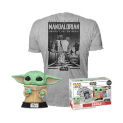 FUNKO POP & TEE: MANDO - GROGU W/COOKIE