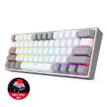 REDRAGON FIZZ RAINBOW K617 RGB MEHANSKA TIPKOVNICA BELA/SIVA - RDEČA STIKALA