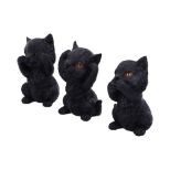 NEMESIS NOW THREE WISE KITTIES 8.8CM FIGURICE