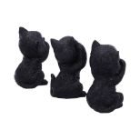 NEMESIS NOW THREE WISE KITTIES 8.8CM FIGURICE