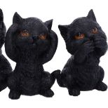 NEMESIS NOW THREE WISE KITTIES 8.8CM FIGURICE