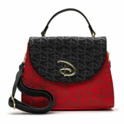 LOUNGEFLY LF RED/BLK DISNEY LOGO DEBOSSED TORBICA