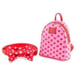 LOUNGEFLY MINNIE MOUSE DOTS AOP BOW FANNY PACK MINI NAHRBTNIK