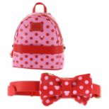 LOUNGEFLY MINNIE MOUSE DOTS AOP BOW FANNY PACK MINI NAHRBTNIK