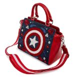 LOUNGEFLY MARVEL CAPTAIN AMERICA 80TH ANNIVERSARY FLORAL SHEILD TORBA