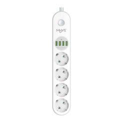 MOYE VOLTAIC POWER STRIP 16A/4000W/4USB/4 SOCKETS RAZDELILNA LETEV