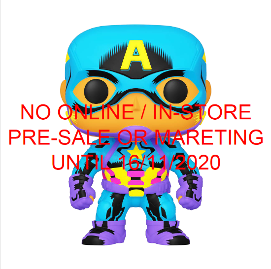 FUNKO POP: MARVEL - BLACK LIGHT - CAPTAIN AMERICA (LIMITED AVAILABILITY)