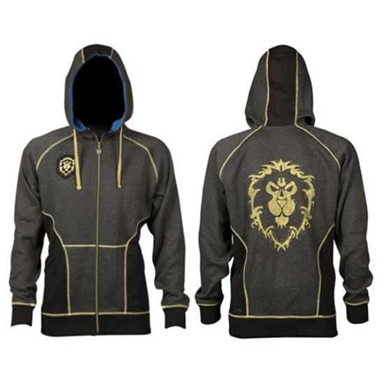 JINX WORLD OF WARCRAFT ALLIANCE CLASSIC PREMIUM ZIP-UP HOODIE, L