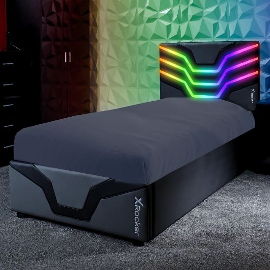 X ROCKER COSMOS RGB LED OTTOMAN GAMING BED