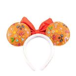 LOUNGEFLY DISNEY GINGER BREAD AOP PATENT BOW HEART TRAK ZA LASE