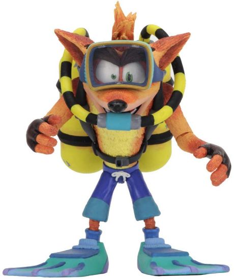 NECA CRASH BANDICOOT - 7 ACTION FIGURE- DELUXE SCUBA CRASH