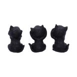 NEMESIS NOW THREE WISE KITTIES 8.8CM FIGURICE