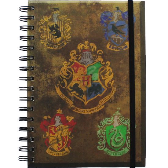 HARRY POTTER HOGWARST CREST & FOUR HOUSES A5 BELEŽNICA PYRAMID