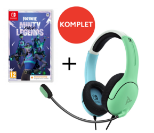 SLUŠALKE PDP NINTENDO SWITCH HEADSET LVL40 BLUE/GREEN + SWITCH FORTNITE MINTY