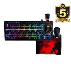 REDRAGON COMBO S149-BA SET (4in1) TIPKOVNICA S ŠUMNIKI, MIŠKA, SLUŠALKE IN PODLOGA