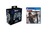 DRAGONSHOCK MIZAR BREZŽIČNI KONTROLER ZA PS4, PC, MOBILE - MODRE CAMO BARVE + PS4 TOMB RAIDER