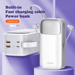 LDNIO POWER BANK 50000mAh 22,5W 5V 3A 2 PORT (2A) + 2 CABLE (1C1L) PQ50 LDNIO POWER BANK 50000mAh 22,5W 5V 3A 2 PORT (2A) + 2 CABLE (1C1L) PQ50
