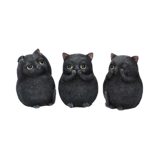 NEMESIS NOW Three wise fat cats figurica
