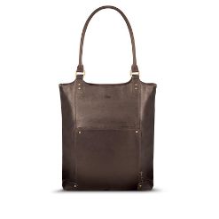SOLO CHAMBERS LEATHER/POLY BUCKET TOTE DARK BROWN. WALNUT 16 SOLO CHAMBERS LEATHER/POLY BUCKET TOTE DARK BROWN. WALNUT 16