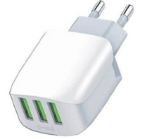 MOYE VOLTAIC USB CHARGER 3 PORTS 5V/3.4A 17W WHITE + USB C CABLE