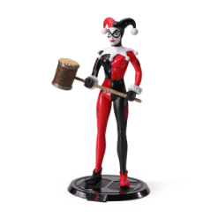 NOBLE COLLECTION Bendyfig DC Suicide Squad (Comic) Harley Quinn Jester figurica