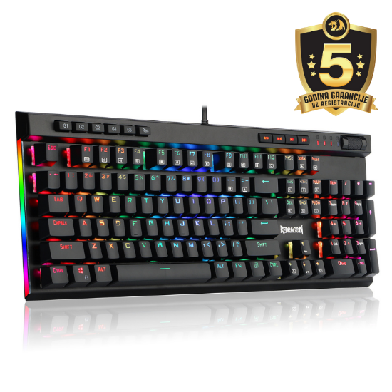 REDRAGON VATA K580 RGB GAMING MEHANIČNA ŽIČNA TIPKOVNICA